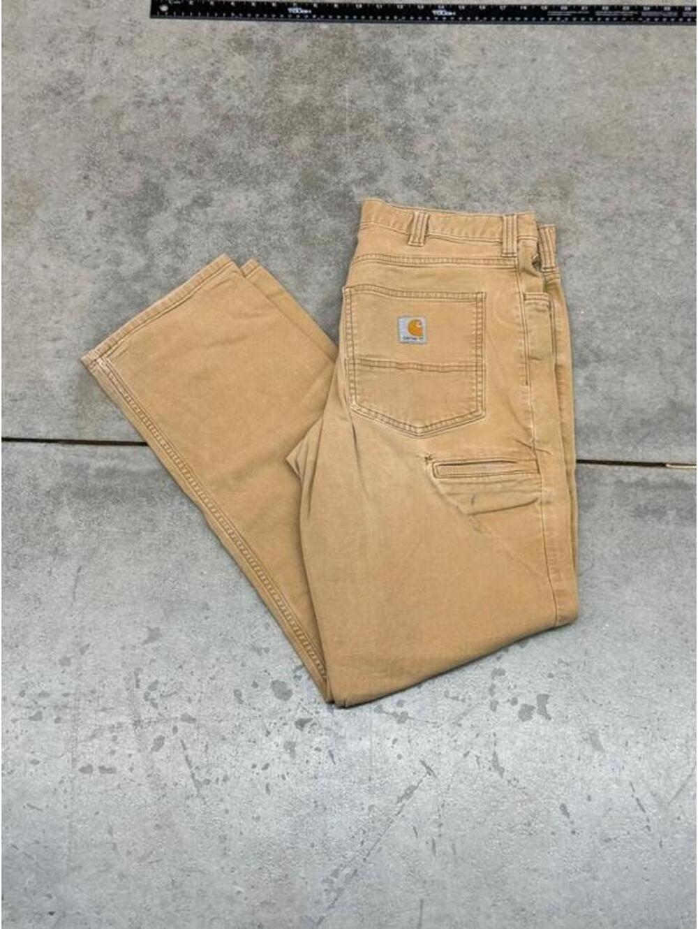 vintage carhartt tan relaxed baggy fit cargo pants size 34 x 32